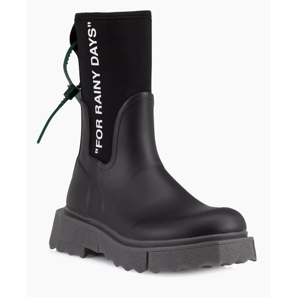 Off-White Sponge Rubber Rain Boots - Picture 2 of 14